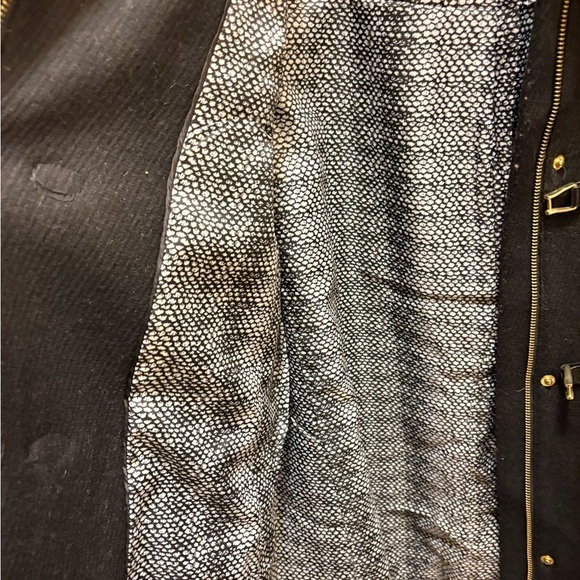 Cole Haan Signature Wool Blend Toggle Coat w/ Faux Fur Hood – Size 10 Black - Picture 14 of 14